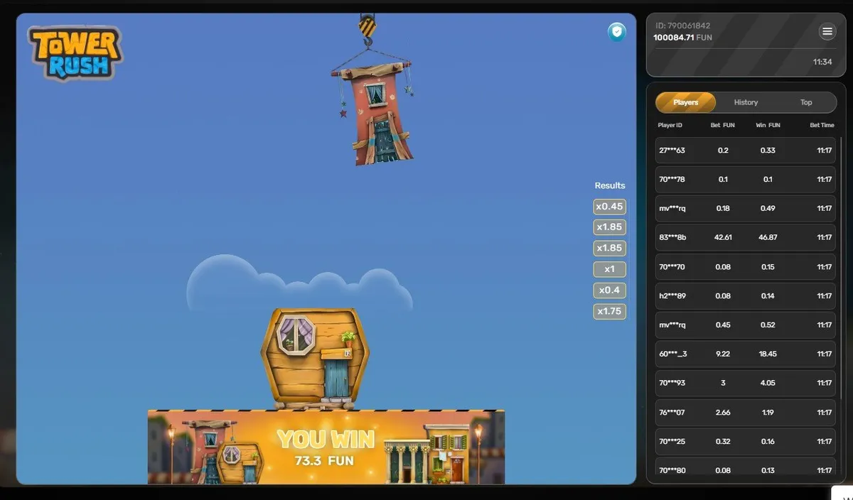 How to play Tower Rush casino guide showing game rules and mechanics