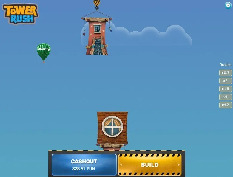 Tower Rush real money games leaderboard showing top players this week